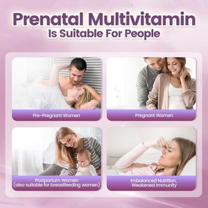 Extracto de Plantas VivoNu, Complejo Vitamínico Prenatal Completo, Ácido Fólico, Fórmula de Apoyo Nutricional Materno para el Bienestar del Embarazo - Product Image 3