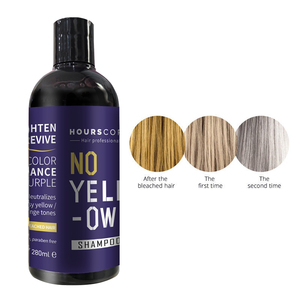 Shampoo tonifiant professionnel pour salon, sans jaune, teinture argentée, shampooing violet pour cheveux blonds - Product Image 3