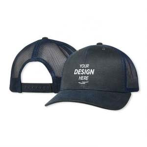 Casquette personnalisée à 5 panneaux avec logo imprimé en broderie 3D Casquettes de camionneur en denim avec impression en mousse Casquette de sport à la mode - Product Image 1