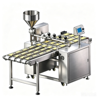 Mesin Pengisi Roti Otomatis ADMF 4-Baris, Mesin Penyebar Selai Krim Roti, Peralatan Produksi Roti