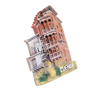 Souvenirs touristiques Yijia, maison suspendue à la falaise espagnole <span class=keywords><strong>Cuenca</strong></span>, paysage tridimensionnel en résine, aimants magnétiques pour réfrigérateur, cadeau - Product Image 3