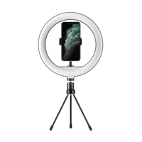 Travexel-anneau lumineux de Studio Photo Led 10 pouces, avec trépied, lampe, éclairage annulaire Portable, pour photographie et vidéo