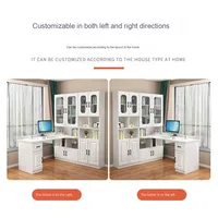 Bureau d'ordinateur moderne en bois massif avec étagère intégrée pour l'étude à domicile chambre à coucher bureau d'angle pour l'apprentissage de l'écriture des étudiants