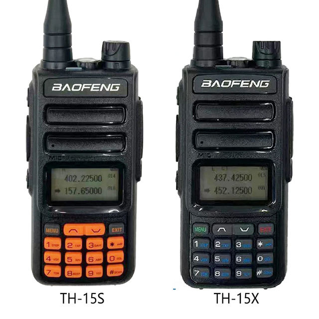 For TH-15S/TH-15X Dual Band VHF/UHF Handheld Two Way Radio Noise Canceling Long Range 5W Air Band 108-136MHz RX Walkie