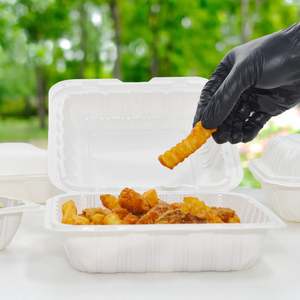 [150 pezzi] 9x6 Contenitori con Cerniera in PP Riempiti di Minerali, Bianchi - Product Image 4