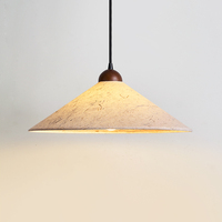 Lustre de salle à manger esthétique de la dynastie Song, LED lumière chaude, style japonais et zen chinois moderne, avec papier Xuan et CRI 95 élevé