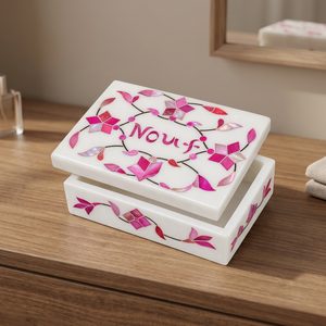 High Demand Intricate Designs Marble Jewellery <b>Box</b> for Adults Modern Durable Carton Packaging Wood Lining <b>Christmas</b> Floral - Product Image 1
