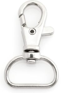 CRAFTMEMORE Inch Trigger <b>Snap</b> <b>Hooks</b> Classic Swivel Lobster Claw Clasps Purse Lanyard Clip Pack CSPS Silver - Product Image 4