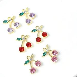 <span class=keywords><strong>Cherry</strong></span> Dangle Nail Piercing Rhinestones Collar Colgante Accesorios Nail Charms Diamond Gems 3D Jewelry Rings para Nail Tips - Product Image 4