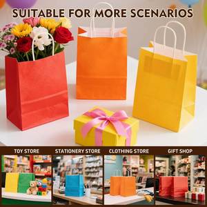 Bolsas de Compras Personalizadas de Papel Kraft Reciclable con Asa para Promoción Empresarial, Exposiciones y Comida para Llevar - Product Image 3