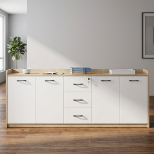 Wayon Commercial Office Wooden Solid Wood Contemporary Tea <b>Cabinet</b> Meeting-Room Floor Low Partition Desk 4-Drawer <b>Lock</b> Printer - Product Image 4