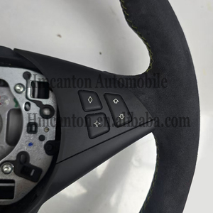 Volant de direction pour BMW E60 2007, en Alcantara jaune à rayures, modèle M Sport, vente en gros de produits en stock, best-seller - Product Image 6