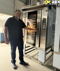 Four rotatif à convection à air chaud industriel en acier inoxydable pour la cuisson du pain, 5/10 plateaux, avec 1 <span class=keywords><strong>chariot</strong></span> - Product Image 2