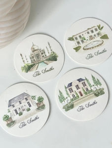 Sous-verres en papier absorbant de haute qualité pour boissons, avec impression de logo personnalisé, épaisseur 2 mm, pour anniversaires et mariages - Product Image 4