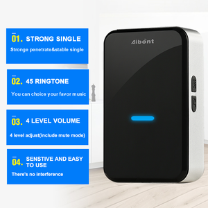 1 X เครื่องส่งสัญญาณ + 2 X ตัวรับสัญญาณสีดำ + เศษไม้บ้านสมาร์ทกันน้ำระยะยาวออดไร้สาย - Product Image 3