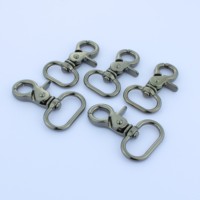 Mousqueton pivotant Qiannuo Qn4 10/38mm en alliage de zinc, couleur or rose, durable, sans nickel, pour sacs, pochettes, artisanat et fermoirs à ressort.