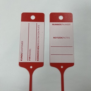 Étiquettes de sécurité jetables en plastique jaune pour la gestion des actifs automobiles, anti-effraction, avec numéro de modèle, couleur et numéro de stock imprimés - Product Image 6