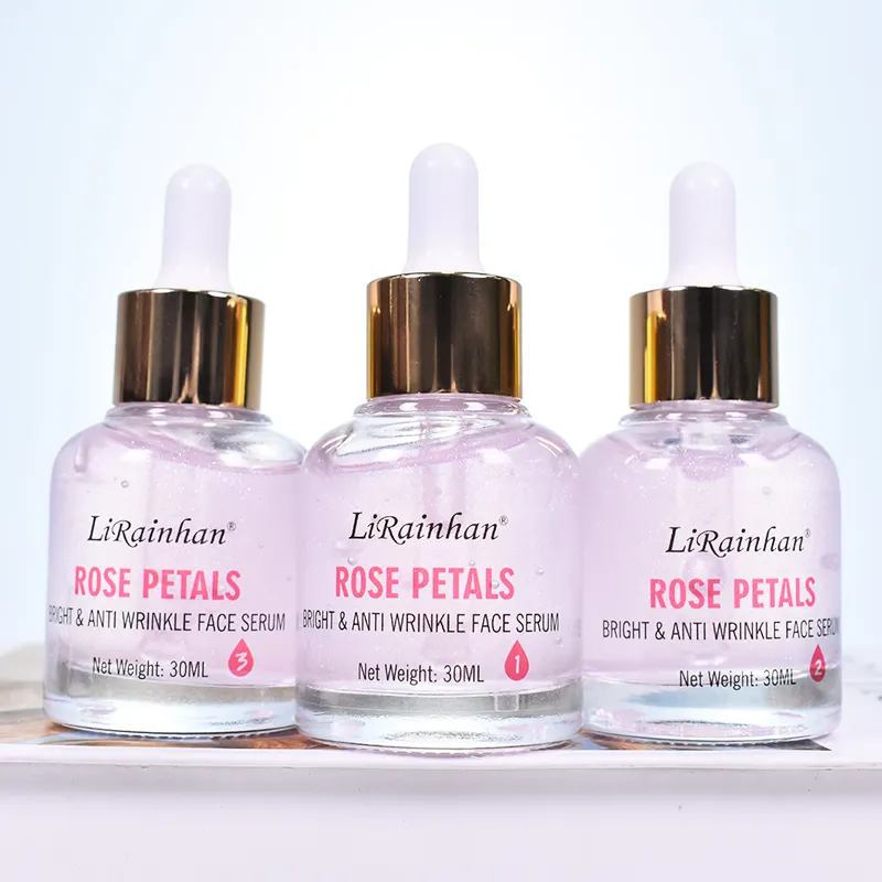 Skin Illuminating Rose Elixir Organik Oem Label Pribadi Vegan Anti Kerut Wajah Usia Serum Wajah Minyak Mawar Baru