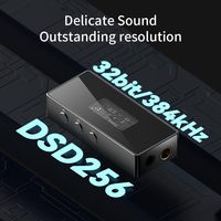 Decodificador de Audio Digital HiFi Portátil TRN Black Pearl con Amplificador para Auriculares DAC, Salida Doble de 3.5+4.4mm, PCM 384kHz 32Bit DSD256