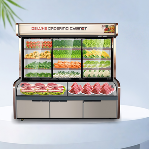 <span class=keywords><strong>Vitrine</strong></span> Réfrigérée Commerciale Grande Capacité à Refroidissement Direct, Réfrigérateur Trois Zones pour Malatang et Restaurants de Restauration Rapide - Product Image 1