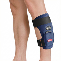 Attelle de mollet chauffante et vibrante en néoprène confortable, 3 niveaux de température, Plug & Play, enveloppement chauffant pour la jambe, récupération musculaire à domicile et au bureau