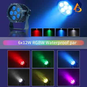 Luz LED Par RGBW a Prueba de Agua del Fabricante, Luz LED Par Mini de 6x12w para Exteriores, Activada por Sonido DMX - Product Image 5