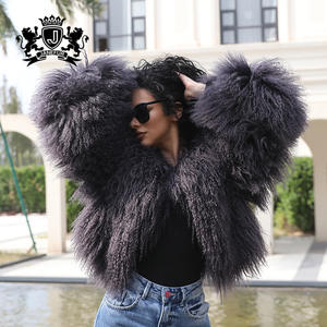 여성을위한 럭셔리 겨울 양고기 모피 재킷 정품 몽골 양고기 모피와 프리미엄 진짜 양가죽 코트 - Product Image 6