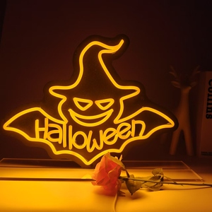 Letrero de neón LED personalizado para <span class=keywords><strong>Halloween</strong></span> Estilos únicos para interiores y exteriores Características flexibles del cuerpo de silicona Agrega ambiente de fiesta Bares Casas - Product Image 3