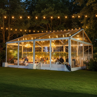 Tente de réception de grande taille avec structure en aluminium 20x20, 20x30, 40x100, toit transparent, chapiteau de mariage transparent, pour 300-500 personnes, événements en plein air