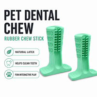 Bâtonnet à mâcher en latex naturel pour chien, pour le nettoyage des dents, en caoutchouc, vert menthe, jouet pour animaux de compagnie, vente en gros, OEM