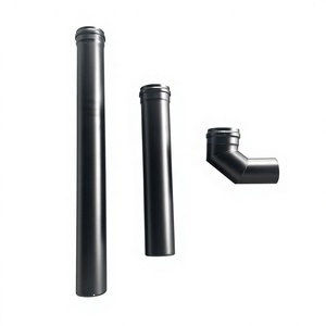 <span class=keywords><strong>Tuyau</strong></span> de cheminée en acier au carbone noir, diamètre 80 mm, épaisseur 1 mm, <span class=keywords><strong>tuyau</strong></span> de fumée épaissi, durable pour les poêles à granulés et à chauffage - Product Image 1