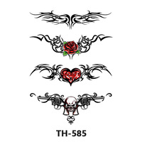 Autocollants de tatouage sexy pour le nombril féminin, tatouages temporaires amusants pour couvrir la taille, tatouage féminin imperméable pour femmes et filles