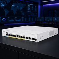 Commutateur PoE géré Layer 2 et Layer 3 CBS350-8FP-2G, budget PoE 120W, 8 ports PoE+ GE et 2 ports SFP combo