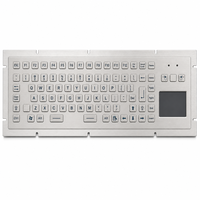 Clavier tactile industriel en acier inoxydable étanche IP65 personnalisé PC-702TP, 90 touches, USB PS/2 pour ligne de production
