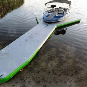 Quai gonflable de bateau de ponton en forme de Y quai de stationnement de bateau à moteur flottant - Product Image 2