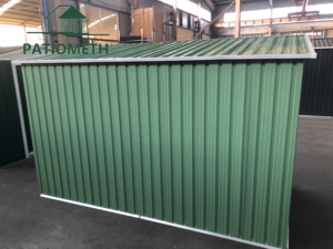 Abri de jardin en métal Patiometh 9' x 4' avec toit incliné pour cour, vélo, patio, <span class=keywords><strong>garage</strong></span>, pelouse, vert - Product Image 6