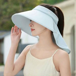หมวกบักเก็ตฤดูร้อนขายส่ง ระบายอากาศได้ดี ปีกกว้าง หมวกชายหาด หมวกกันแดดแบบ unisex พร้อมที่ปิดคอ สำหรับตกปลา ลำลอง เล่นสกี - Product Image 1