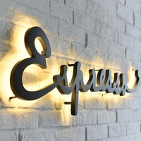 Logo personnalisé en lettres 3D rétroéclairées par LED en métal, publicité commerciale extérieure en lettres acryliques et métalliques