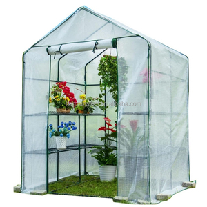 Tienda de campaña de invernadero para el hogar, sala de crecimiento de plantas verdes de tomate para jardín, balcón, marco de acero resistente con cremalleras dobles - Product Image 1