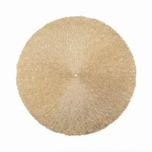 IN STOCK Gold Heat Resistant <strong>Wipeable</strong> Washable Pressed Vinyl Metallic <strong>Placemats</strong>, Set of 12 - Product Image 2