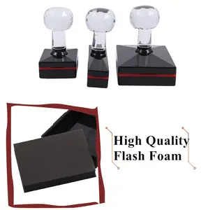 HB50 38 40 42 45 Giá Đỡ Con Dấu Được In Sẵn Tay Cầm Pha Lê Cảm Quang Với 7Mm Bọt Ink Pad Flash Stamp Mount Nguồn Cung Cấp