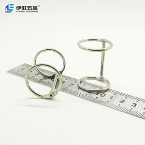 YIWANG venta al por mayor plata Metal hierro niquelado 2 anillos calendario carpeta anillo - Product Image 4