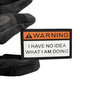 Patch di avvertimento tattico quadrato in PVC con motivo personalizzato per il Morale. - Product Image 4