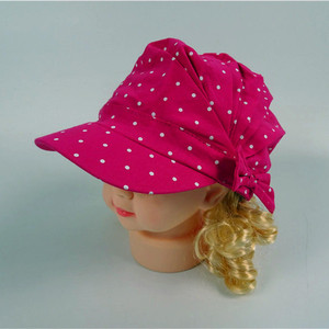 Stampa a pois di cotone Gorra <span class=keywords><strong>Con</strong></span> Bandana bambini <span class=keywords><strong>Con</strong></span> papillon in rosa rossa - Product Image 1