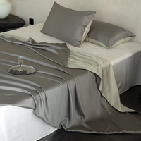 Ensemble de literie en lyocell antibactérien et écologique, fibres naturelles saines, ensemble de housse de couette et de draps 4 pièces pour la maison, l'hôtel et la chambre à coucher