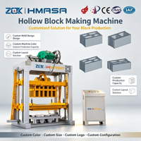Machine à fabriquer des blocs pour petites entreprises, idéale pour la production de briques à partir de ciment, modèle ZCJK QTJ4-40 PLC semi-automatique