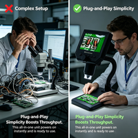 Microscope numérique portable avec support pour la réparation de circuits imprimés, la soudure, l'inspection des cartes mères de téléphones et des puces IC