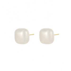 S925 Silver Needle Exquisite High-End Square <b>Pearl</b> Stud <b>Earrings</b> for Women French Niche Design Elegant Stainless Steel - Product Image 6