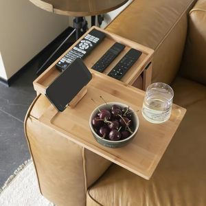 Plateau de service rectangulaire en bambou 33 cm x 23,8 cm, polyvalent, pour aliments et articles divers, couleur naturelle - Product Image 2