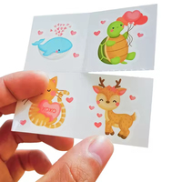 Autocollants de tatouage temporaire personnalisés animaux mignons hibou renard ours enfants Autocollants de tatouage imperméables respectueux de la peau